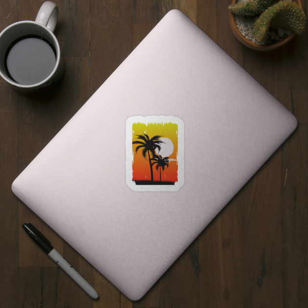 Palm sunset by Lifestyle T-shirts